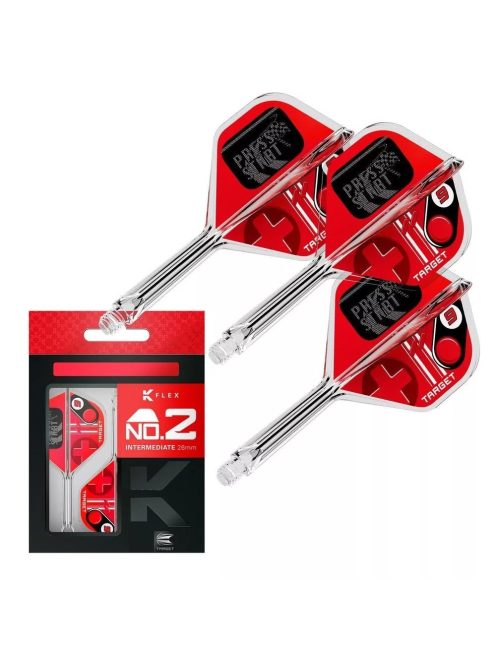 Darts integrált tollszár Target K-Flex Press Start, No2 toll és közepes szár