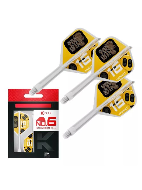 Darts integrált tollszár Target K-Flex You Win, No6 toll és közepes szár