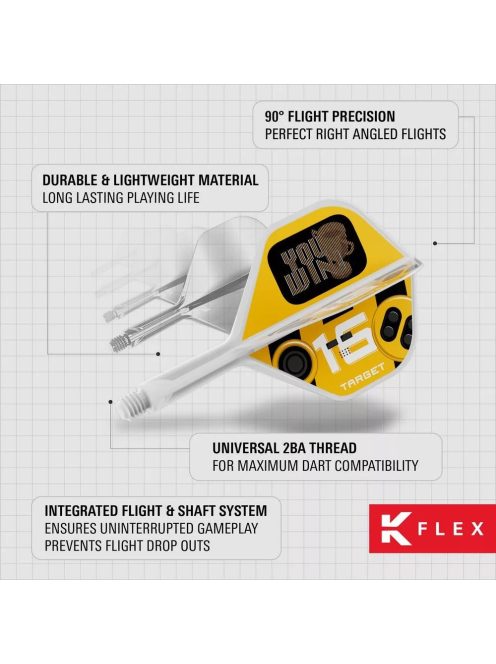 Darts integrált tollszár Target K-Flex You Win, No2 toll és közepes szár