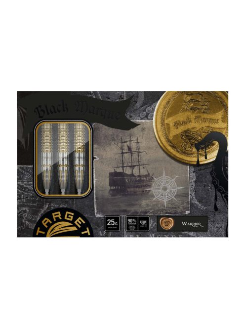 darts nyíl steel TARGET BLACK MARQUE WARRIOR Lee Tae Kyung Model SWISS POINT 25g, 90%