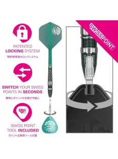  darts szett steel Target Japan SP Prime Series Tan Phuay Wei PW G3, 25g 90% 