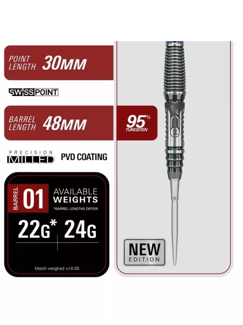 darts szett steel Target Japan SP The Rising Sun G10.5, 22g, 95%