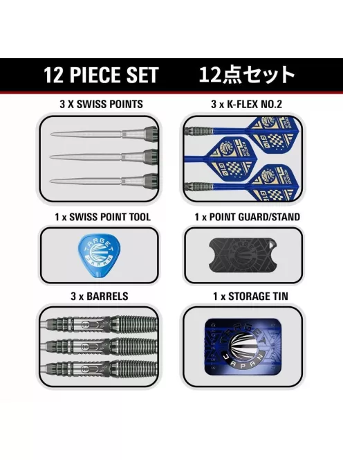 darts szett steel Target Japan SP The Rising Sun G10.5, 24g, 95%