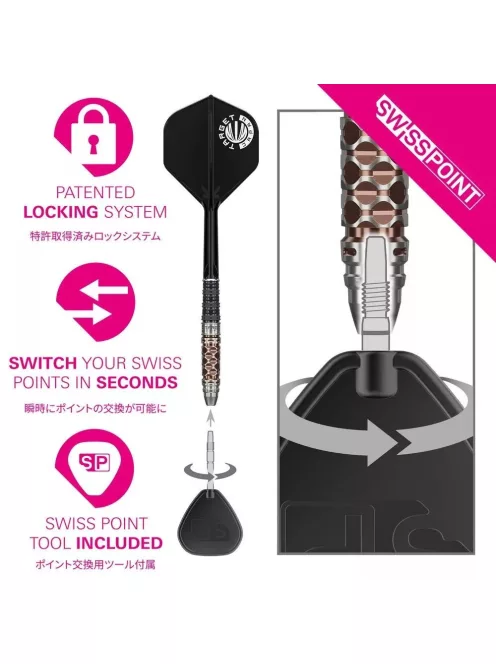 darts szett steel Target Japan SP Charis G6, 23g, 90% 