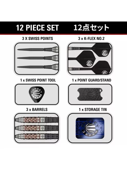 darts szett steel Target Japan SP Charis G6, 23g, 90% 