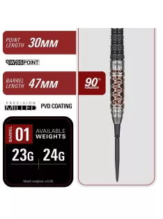 darts szett steel Target Japan SP Charis G6, 24g, 90% 