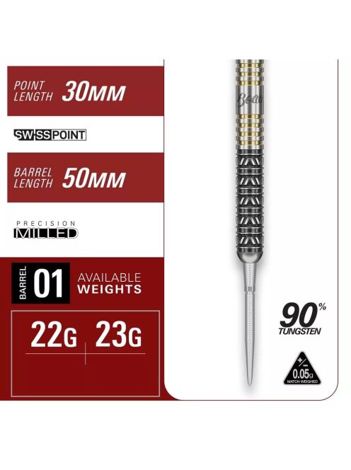darts szett steel TARGET JAPAN SP Beau Greaves 22gr, 90%