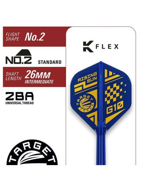 darts szett steel TARGET JAPAN SP Rising Sun G10 23gr, 95%