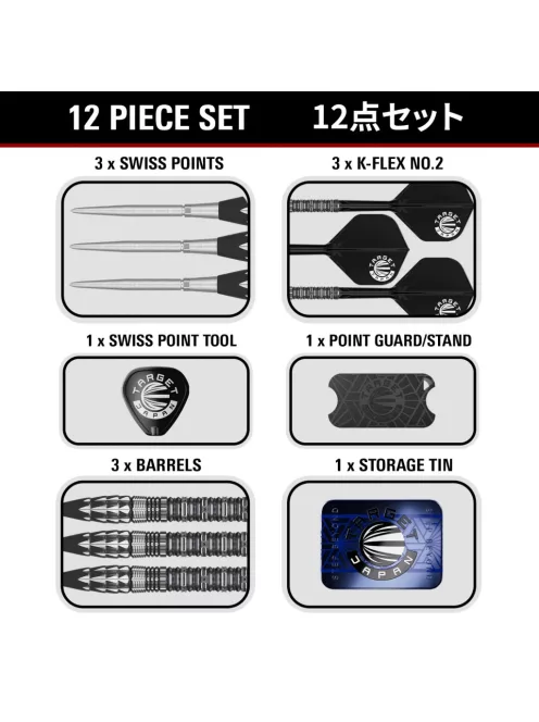 Dart szett steel TARGET JAPAN Mitsumasa Hoshino Pyro G12, 23g 90% wolfram