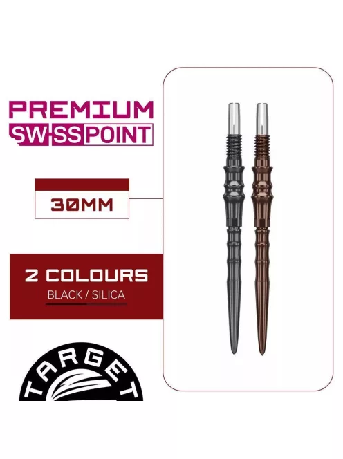 Darts fémhegy TARGET JAPAN SP Premium Swiss Point fekete, 40mm