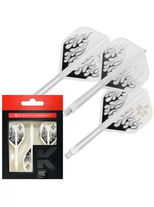 Darts toll és szár egyben Target japan K-Flex Pyro fehér, hosszú szár és No2 toll 