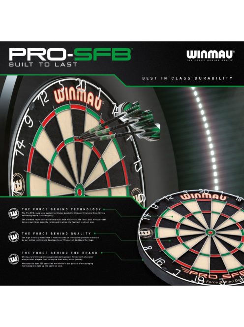 WINMAU darts board, PRO SFB, sisal