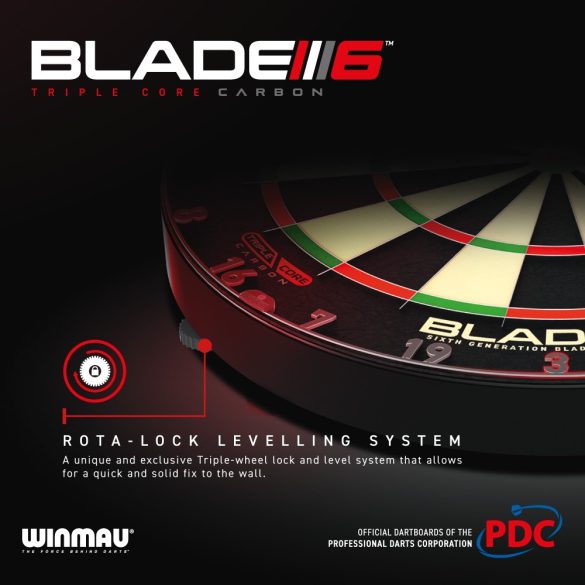 Winmau darts board, Blade 6 Triple Core PDC, sisal