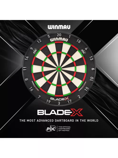 darts tábla sisal Winmau Blade X - Official PDC Dartboard  (penge térrács)