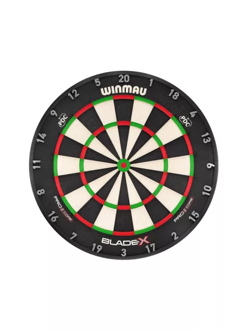 darts tábla sisal Winmau Blade X - Official PDC Dartboard + Winmau Plasma világítás + Winmau Blade X falvédő csomag