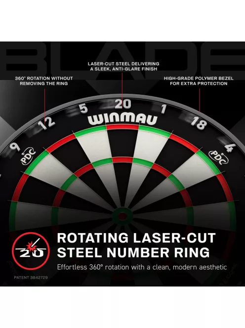 darts tábla sisal Winmau Blade X - Official PDC Dartboard  (penge térrács)