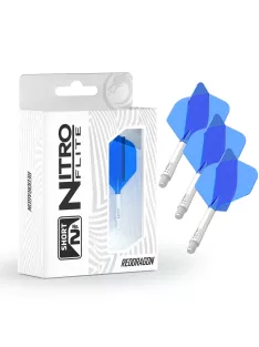    Darts toll és szár egyben Red Dragon Nitro Flite kék-fehér, standard toll és rövid szár