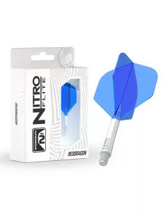   Darts toll és szár egyben Red Dragon Nitro Flite kék-fehér, standard toll és rövid szár