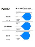  Darts toll és szár egyben Red Dragon Nitro Flite kék-fehér, standard toll és rövid szár