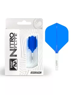   Dart toll és szár egyben Red Dragon Nitro Flite kék-fehér, standard toll és közepes szár