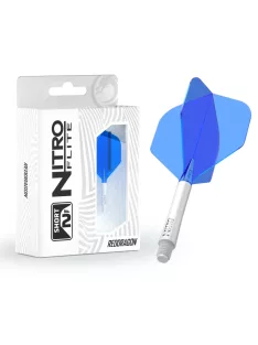   Dart toll és szár egyben Red Dragon Nitro Flite kék-fehér, standard toll és hosszú szár 