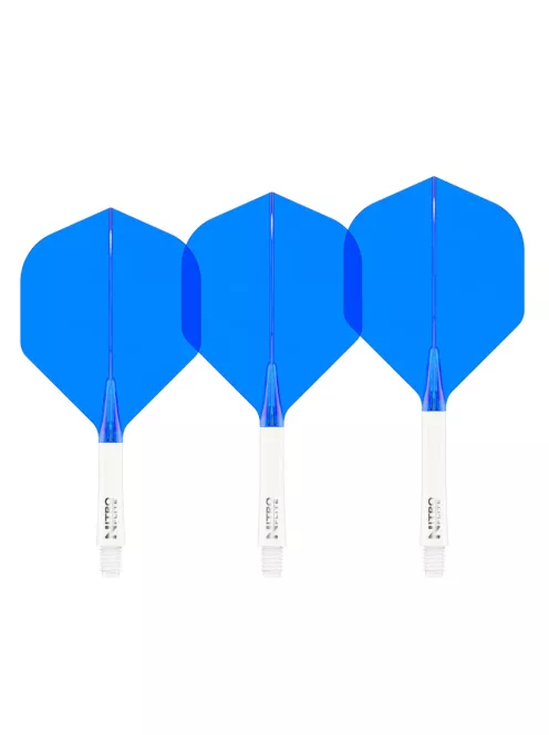 Dart toll és szár egyben Red Dragon Nitro Flite kék-fehér, standard toll és hosszú szár 
