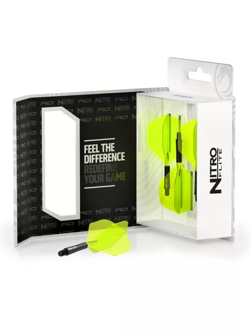 Darts toll és szár egyben Red Dragon Nitro Flite fekete/zöld No2 toll és hosszú szár