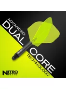 Darts toll és szár egyben Red Dragon Nitro Flite fekete/zöld No2 toll és hosszú szár