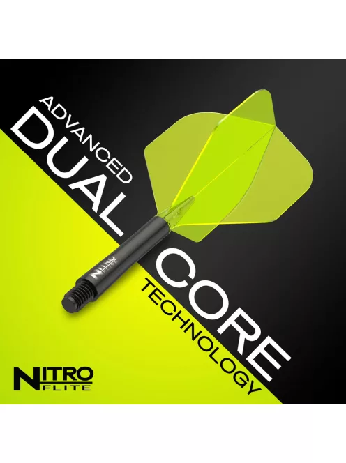 Darts toll és szár egyben Red Dragon Nitro Flite fekete/zöld No2 toll és hosszú szár