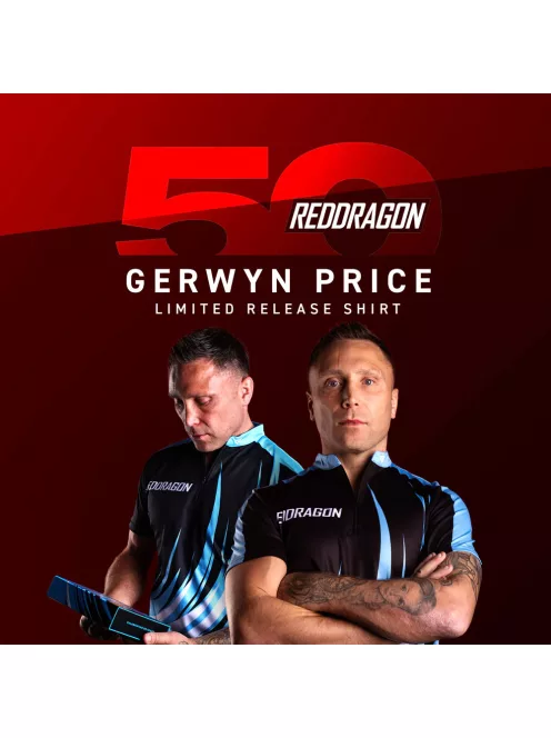 darts mez Red Dragon 50 Year Limited Edition Shirt, Gerwyn Price  (S - 3XL méretekben)