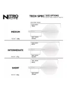 Darts toll és szár egyben Red Dragon Nitro Flite fehér, standard toll és közepes szár