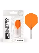 Darts toll és szár egyben, Red Dragon Nitro Flite, narancs-fehér, standard toll és rövid szár