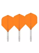 Darts toll és szár egyben, Red Dragon Nitro Flite, narancs-fehér, standard toll és hosszú szár