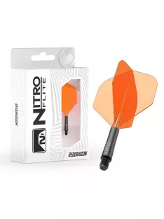   Darts toll és szár egyben Red Dragon Nitro Flite, narancs-fekete, standard toll és közepes szár