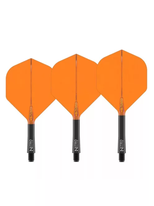 Darts toll és szár egyben Red Dragon Nitro Flite, narancs-fekete, standard toll és közepes szár