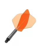 Darts toll és szár egyben Red Dragon Nitro Flite, narancs-fekete, standard toll és közepes szár