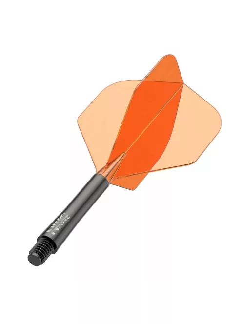 Darts toll és szár egyben Red Dragon Nitro Flite, narancs-fekete, standard toll és hosszú szár