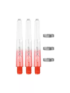 Dart szár XQMax 35mm, rövid, piros-átlátszó