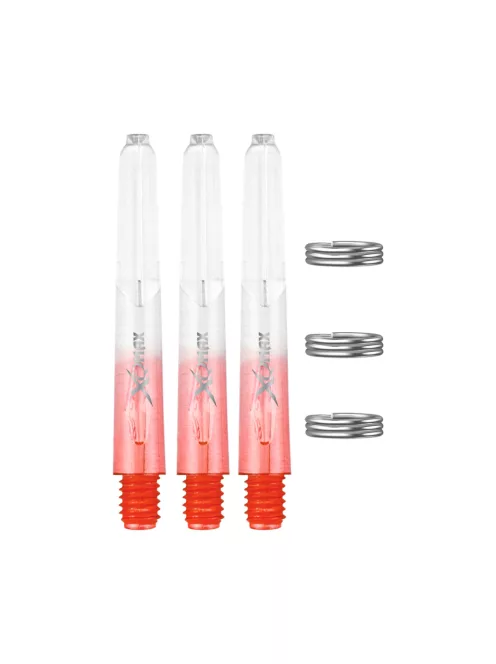 Dart szár XQMax 35mm, rövid, piros-átlátszó