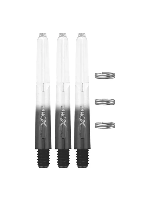 Dart szár XQMax 48mm, hosszú, fekete-átlátszó