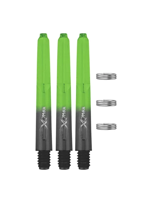 Dart szár XQMax 48mm, hosszú, fekete-zöld-átlátszó