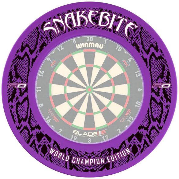 Wall protector for Red Dragon Snakebite dartboard, purple