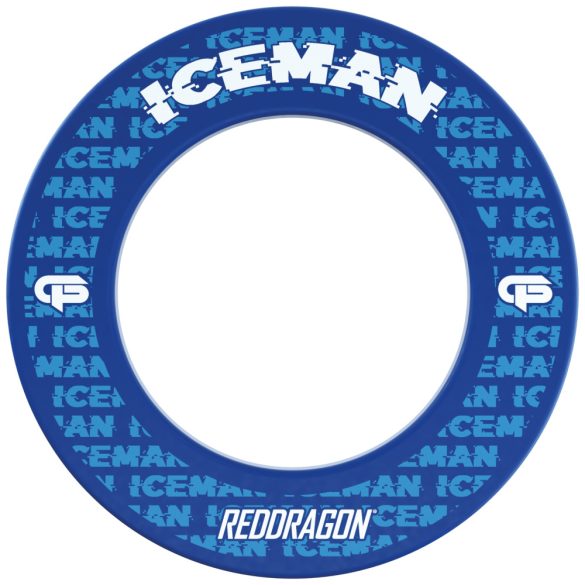 Red Dragon Iceman Gerwyn Price dart board wall protector, blue