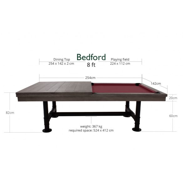 pool biliárdasztal Rasson Bedford 8' és 7' méretben