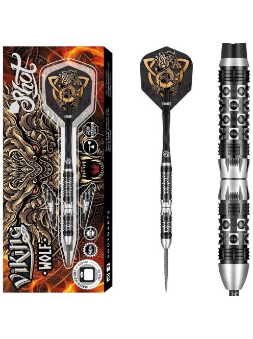 Darts szett steel Shot Viking Wolf 23g, 90%