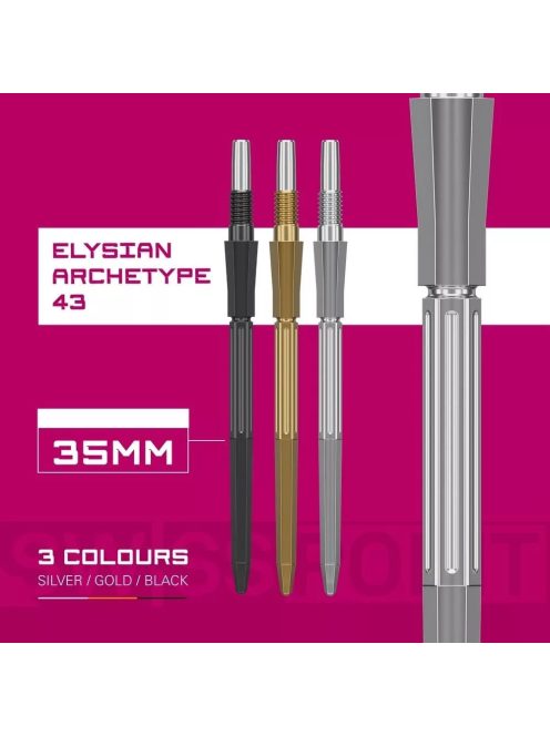 Darts fémhegy TARGET Swiss Point Elysian Archetype 43, ezüst 35mm
