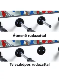   Csocsó asztal NIR Bomber Giallo teleszkópos és nem teleszkópos rudazattal