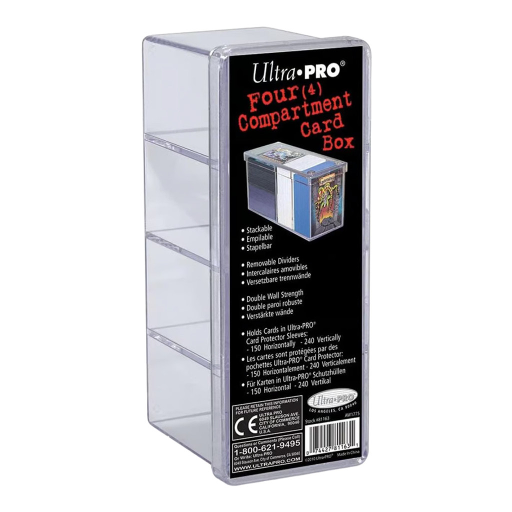 Panini Ultra-Pro négy rekeszes kártyatároló, átlátszó