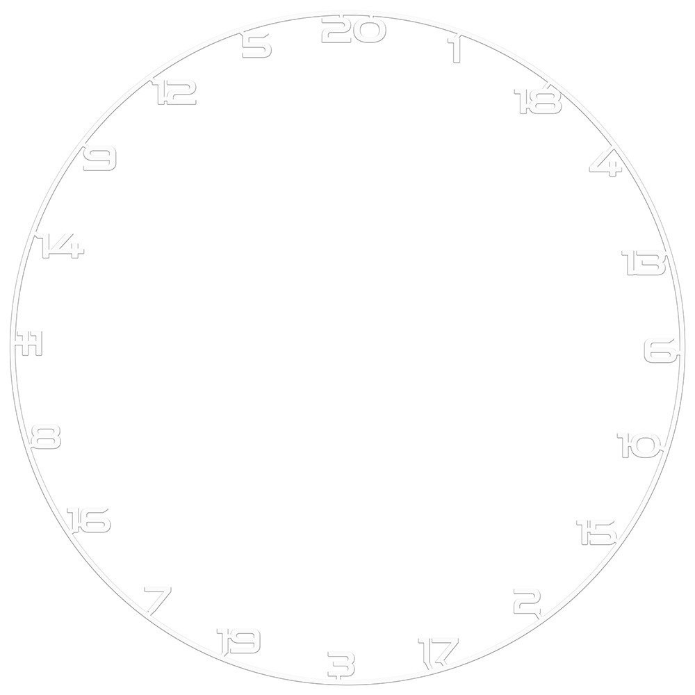 Bullet számgyűrű steel sisal táblákhoz, fehér