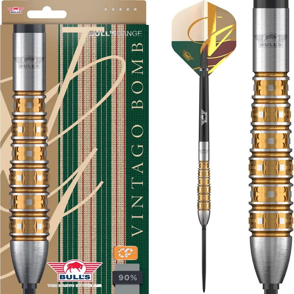 Darts szett steel Bull's NL CP Vintago Bomb, 22g 90%